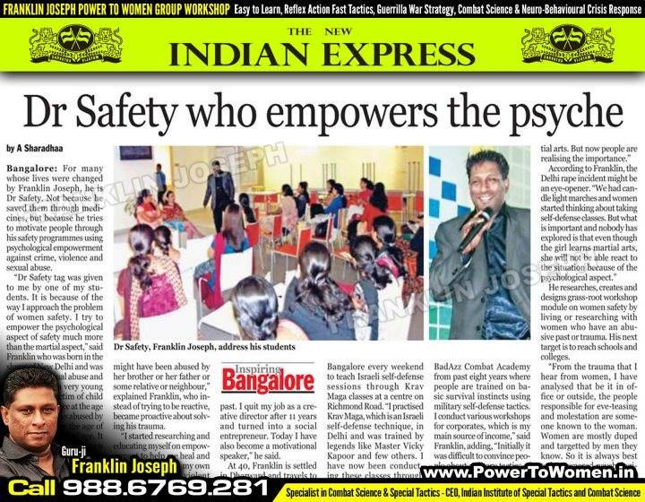 The New Indian Express – Newspaper – Dr Safety who empowers the psyche