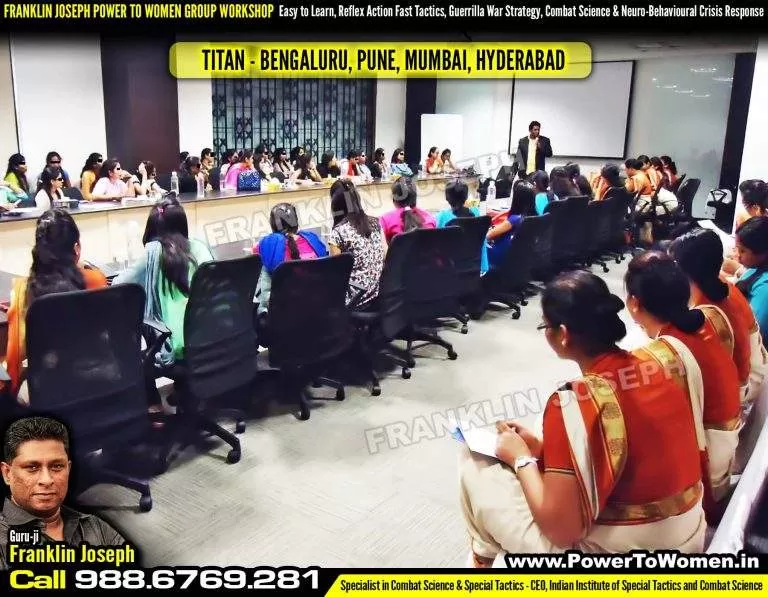 Titan Corporate - Power To Women Self Defense workshop conducted by Specialist Franklin Joseph