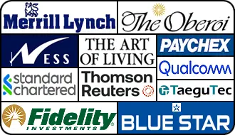 Clients ~ Merrill Lynch, The Oberoi, Ness Technologies, The Art of Living, Paychex, Standard Chartered, Thomson Reuters, Qualcomm, Taegutec, Fidelity, Blue Star > Franklin Joseph Power To Women Corporate Self Defense Workshop